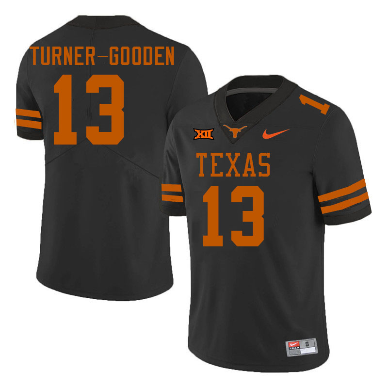 Men #13 Larry Turner-Gooden Texas Longhorns College Football Jerseys Stitched Sale-Black
